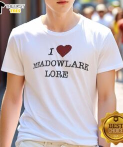 Top I Love Meadowlark Lore T-Shirt design featuring a stylish graphic and vibrant colors for nature enthusiasts.