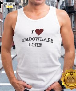 Top I Love Meadowlark Lore Tank Top featuring a vibrant meadowlark design, perfect for casual summer wear.