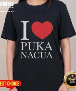 Top I Love Puka Nacua Ladies Tee featuring a stylish design for fans, perfect for casual wear or game day.