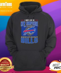 Buffalo Bills football flag hoodie worn in New Hampshire, showcasing team spirit on game day.