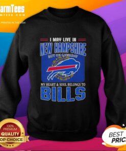 Buffalo Bills football flag sweatshirt, perfect for fans in New Hampshire showcasing team spirit on game day.