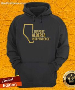 Top I Support Alberta Independence Hoodie in vibrant colors, showcasing pride for Alberta's independence movement.
