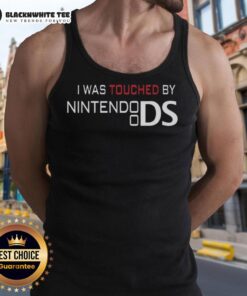 Stylish tank top featuring 'I Was Touched By A Nintendo DS' graphic, perfect for gaming enthusiasts and casual wear.