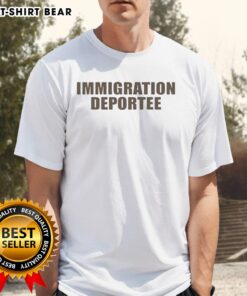 Top Immigration Deportee 2026 T-Shirt featuring bold graphics and a modern design, perfect for advocates and supporters.