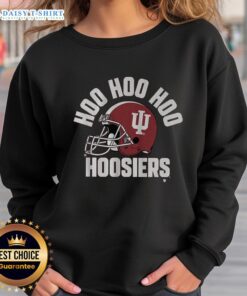 Cozy Top Indiana Football Hoo Hoo Hoo Hoosiers sweatshirt in crimson with logo, perfect for game day and fans.
