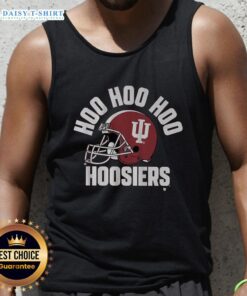 Top Indiana Football Hoo Hoo Hoo Hoosiers tank top featuring team colors and logo, perfect for game day attire.
