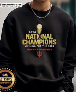 Top Indiana Hoosiers 2026 National Champions sweatshirt showcasing team pride and winning spirit for fans.