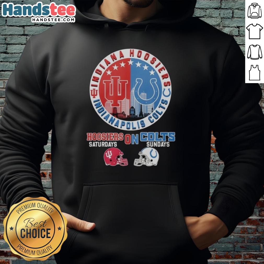 top-indiana-hoosiers-on-saturdays-and-indianapolis-colts-on-sundays-helmet-logo-mashup-hoodie Alt Text: Top Indiana Hoosiers and Indianapolis Colts helmet logo mashup hoodie showcasing team spirit for game days.