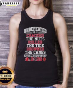 Top Indiana Hoosiers Undefeated 16-0 tank top design showcasing team spirit and recent victories against rivals.