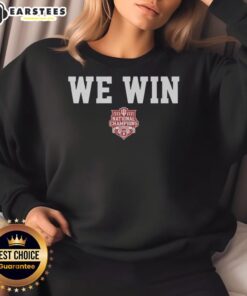 Alt Text: Top Indiana Hoosiers We Win National Champions 2025-2026 Sweatshirt in red, showcasing team pride and style.
