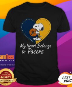 Top Indiana Pacers X Snoopy Cartoon Valentine 2026 T-Shirt featuring playful Snoopy graphics and team colors.