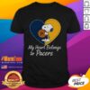 Top Indiana Pacers X Snoopy Cartoon Valentine 2026 T-Shirt featuring playful Snoopy graphics and team colors.