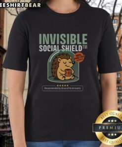 Top Invisible Social Shield Ladies Tee featuring a stylish design for women, perfect for casual wear and social outings.