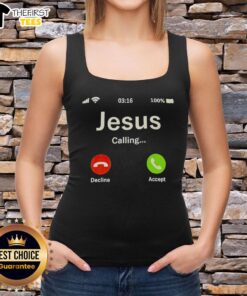 Stylish Top Jesus Calling tank top featuring inspirational design, perfect for casual wear and expressing your faith.
