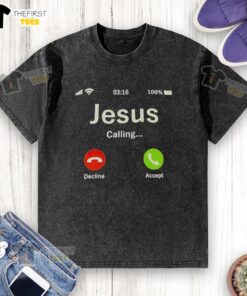 Top Jesus Calling washed t-shirt featuring a stylish design and inspirational message for faith and fashion lovers.