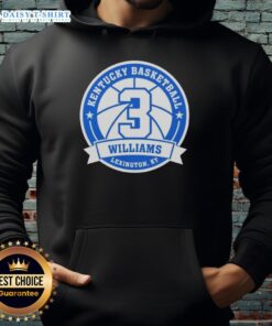 Top Kam Williams 3 Kentucky Basketball Hoodie in blue, showcasing a stylish design for fans and players alike.