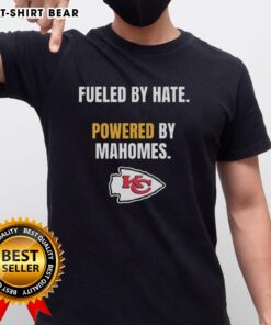 Top Kansas City Chiefs Fueled By Hate Powered By Mahomes T-Shirt design featuring bold graphics and team colors.
