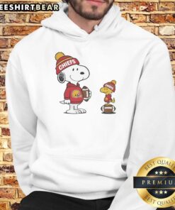 Top Kansas City Chiefs Snoopy Woodstock football NFL hoodie showcasing team spirit and playful design.
