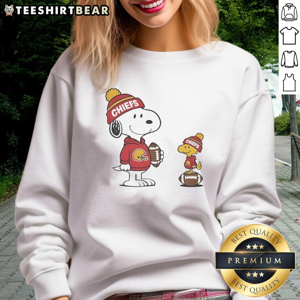 top-kansas-city-chiefs-snoopy-woodstock-football-nfl-sweatshirt Alt Text: Cozy Kansas City Chiefs Snoopy Woodstock football sweatshirt perfect for NFL fans and chilly game days.