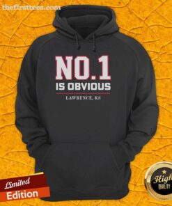 Alt Text: Top Kansas No. 1 Is Obvious hoodie in Lawrence, KS, showcasing a stylish design for fans of the Jayhawks.