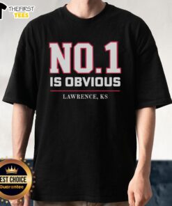Alt Text: Top Kansas No 1 Is Obvious Lawrence KS T-Shirt featuring bold graphics celebrating Lawrence, Kansas pride.
