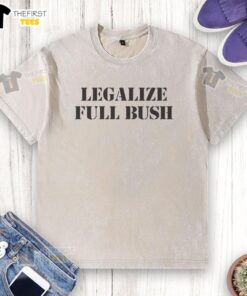 Top Legalize Full Bush Washed T-Shirt displayed on a hanger, showcasing its vibrant design and soft fabric texture.