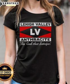Top Lehigh Valley Anthracite coal graphic design on a stylish ladies tee, perfect for coal enthusiasts and fashion lovers.