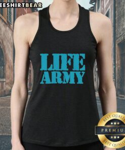 Top-Life Army Tank Top featuring a bold graphic design, perfect for casual wear and military-inspired fashion.