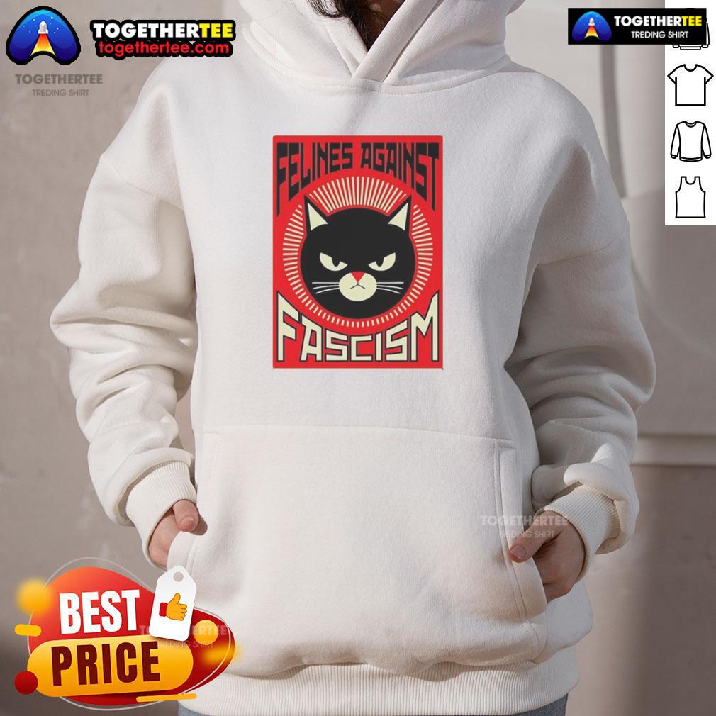 Top Lorenzo The Cat Felines Against Fascism Hoodie
