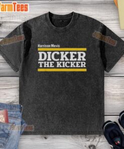 Alt Text: Top Los Angeles Rams Harrison Mevis The Thiccer Kicker washed t-shirt in vibrant colors, perfect for fans.