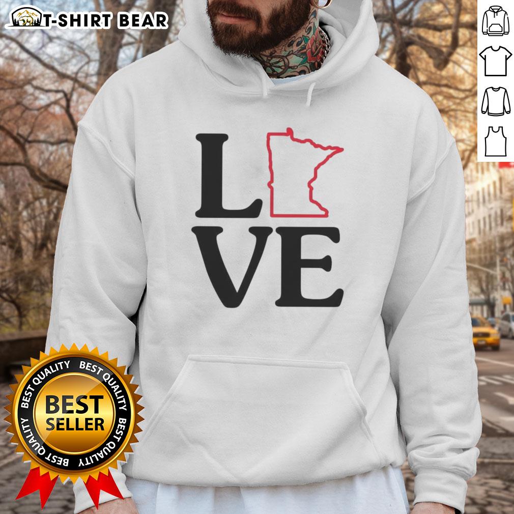 Top Love Minnesota Outline Hoodie Cozy Top Love Minnesota Outline Hoodie featuring a stylish design, perfect for showing off your Minnesota pride.