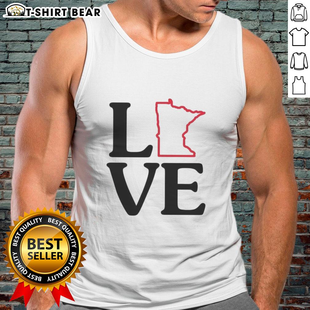 Top Love Minnesota Outline Tank Top Stylish Top Love Minnesota outline tank top in vibrant colors, perfect for showing state pride in casual wear.