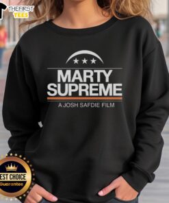 Top Marty Supreme A Josh Safdie Film Sweatshirt featuring bold graphics and cozy fabric, perfect for fans of the film.