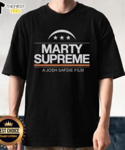 Top Marty Supreme A Josh Safdie Film T-Shirt featuring iconic design and vibrant colors, perfect for film enthusiasts.