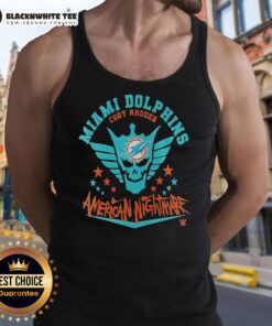 Top Miami Dolphins Cody Rhodes American Nightmare tank top showcasing vibrant team colors and stylish design.