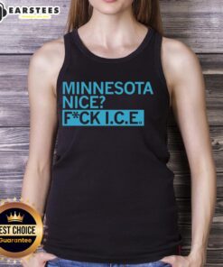 Top Minnesota Nice Fck I.C.E. tank top featuring a bold graphic design in a stylish cut for summer wear.