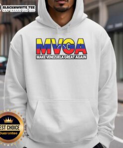 Top MVGA Make Venezuela Great Again Hoodie in vibrant colors, showcasing a stylish design for proud Venezuelan supporters.
