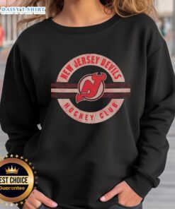 Cozy Top New Jersey Devils sweatshirt featuring team colors and logo, perfect for fans and game day wear.