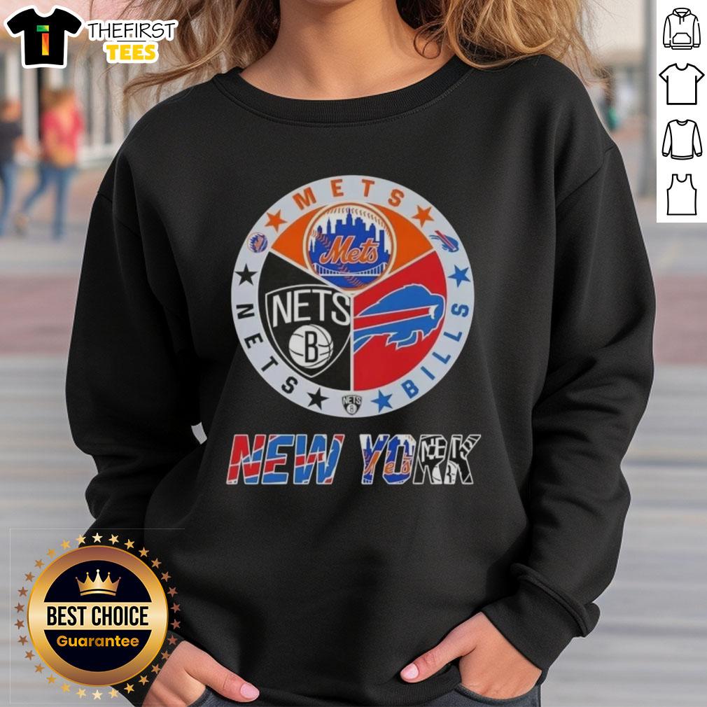 top-new-york-city-sports-mets-bills-nets-logos-combine-sweatshirt Top New York City Sports sweatshirt featuring Mets, Bills, and Nets logos for fans of NYC teams.