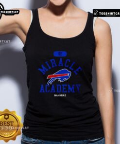 Alt Text: Buffalo Bills Miracle Academy Nahmias tank top featuring vibrant team colors and logo, perfect for NFL fans.