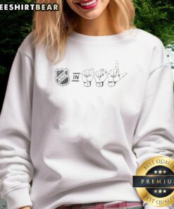 Top NHL in ASL sweatshirt showcasing stylish design for hockey fans, perfect for expressing team spirit.