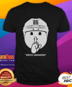 Top Nikita Kucherov Tampa Bay Lightning Shhh Celly T-Shirt featuring bold graphics and team colors for fans.