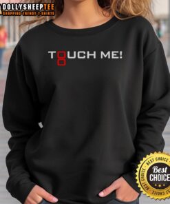 Top Nintendo 2000s Touch Me sweatshirt featuring vibrant graphics and a cozy design, perfect for retro gaming fans.