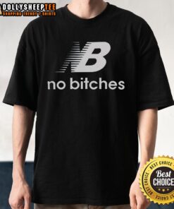 Top No Bitches Nb T-Shirt featuring bold text design on a stylish black tee, perfect for casual wear and making a statement.