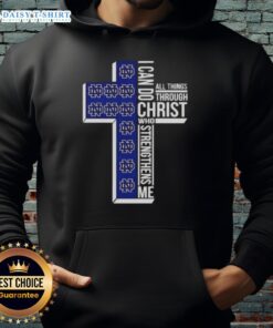 Top Notre Dame Fighting Irish women's basketball hoodie with 'I Can Do All Things Through Christ' design.