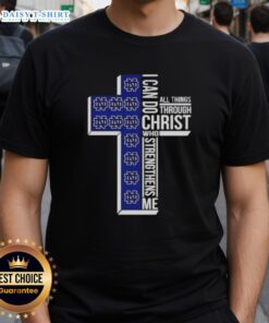 Notre Dame Fighting Irish women's basketball 'I Can Do All Things Through Christ' t-shirt showcasing team spirit and faith.