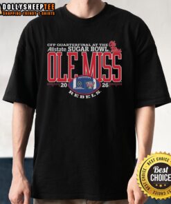 Alt Text: Top Ole Miss Rebels CFP Allstate Sugar Bowl Champions 2026 T-Shirt featuring team logo and celebratory design.