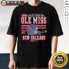 Alt Text: 2025-2026 Ole Miss Rebels CFP Quarterfinal Allstate Sugar Bowl T-shirt featuring team logo and vibrant design.