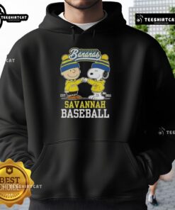 Top Peanuts Charlie Brown and Snoopy Savannah Bananas baseball hoodie established 2016, perfect for fans and collectors.