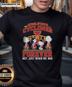 Top Peanuts Snoopy and Friends Iowa State Cyclones Forever T-Shirt, perfect for loyal fans, not just when we win.